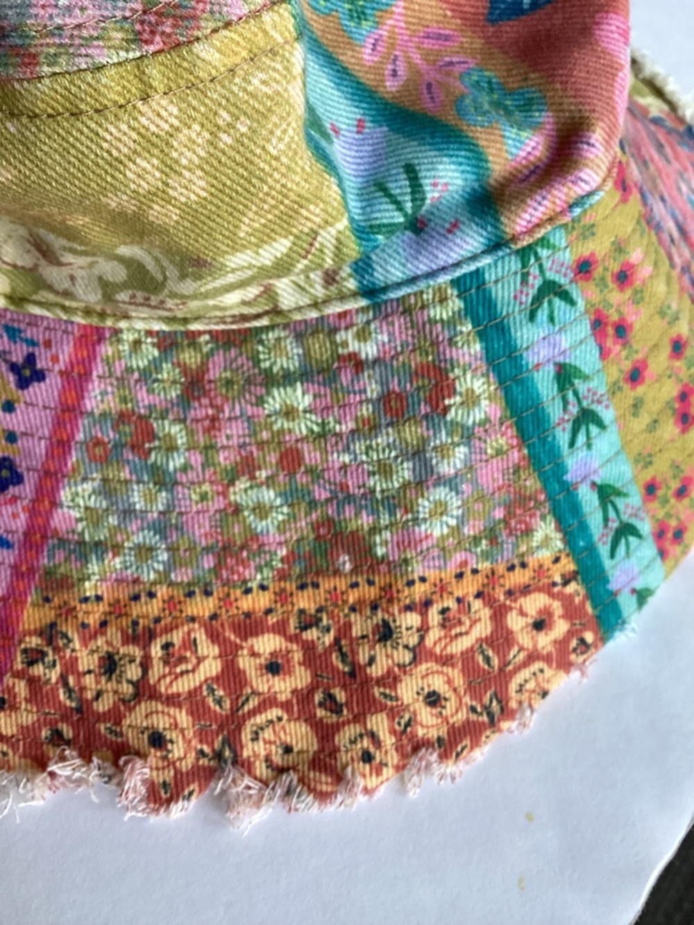 Natural Life Sandy Days Bucket Hat Watercolor Patchwork Boho Festival Hippie - Picture 9 of 14